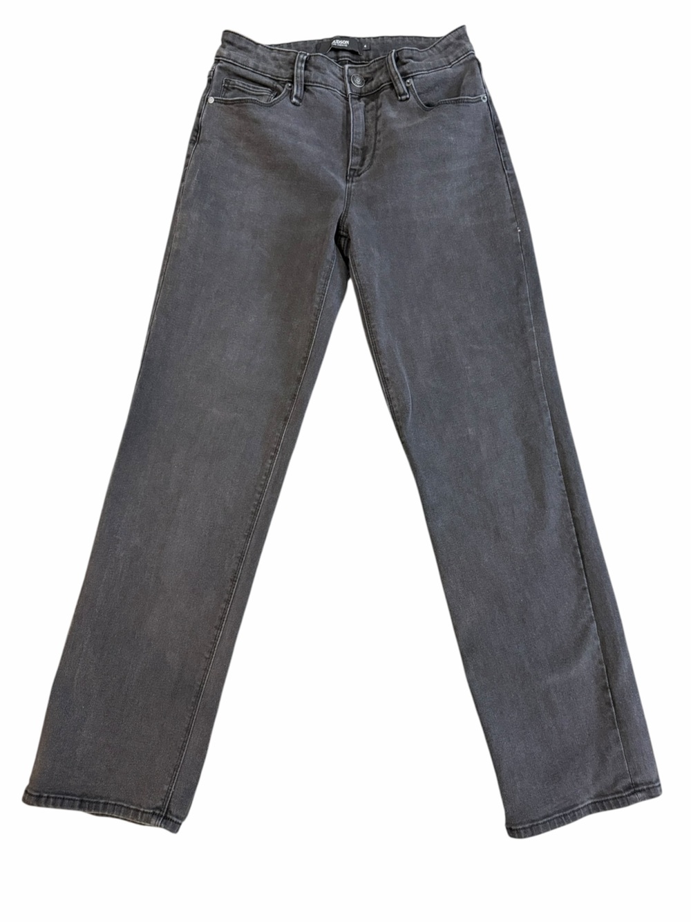Hudson Los Angeles Faded Black Straight Leg Jeans Size 4 Stretch Denim